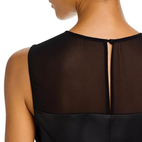 NEW French Connection Illusion Neck Black Top Size 6 - Picture 5 of 12